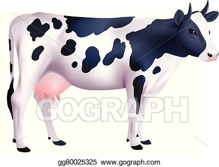 Vector stock cow.