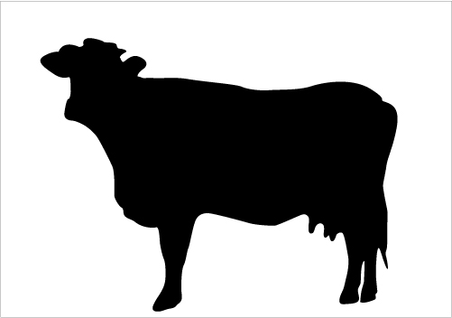 Free cow silhouette.