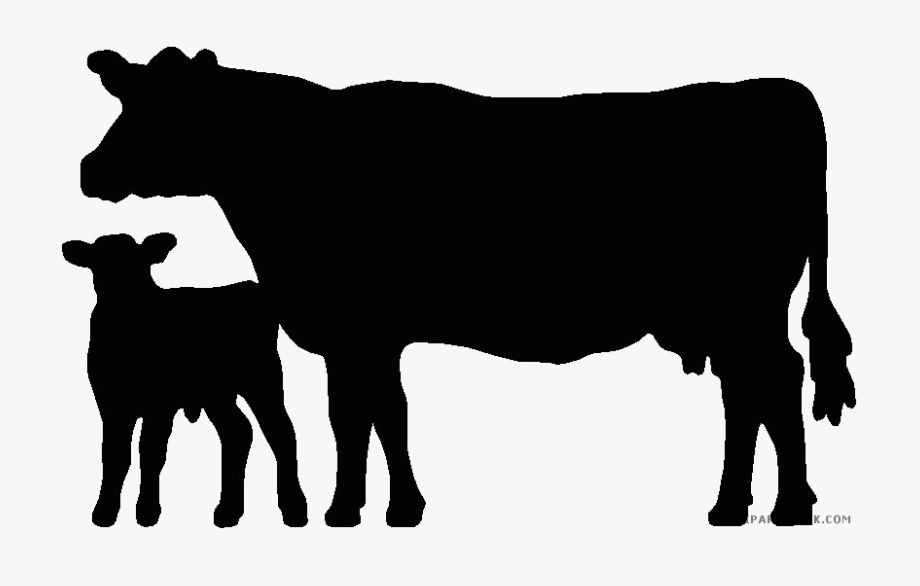 Free Download Cow And Calf Silhouette Clipart Angus