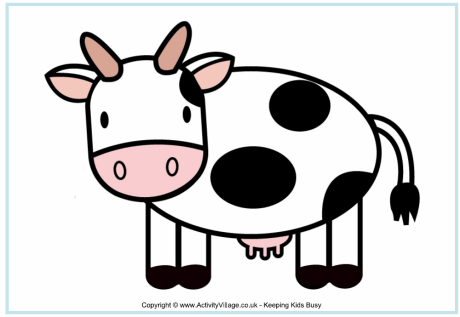 Cows clipart simple.