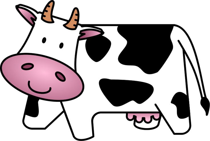 Cow clipart simple.