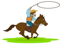 cowboy clipart horse