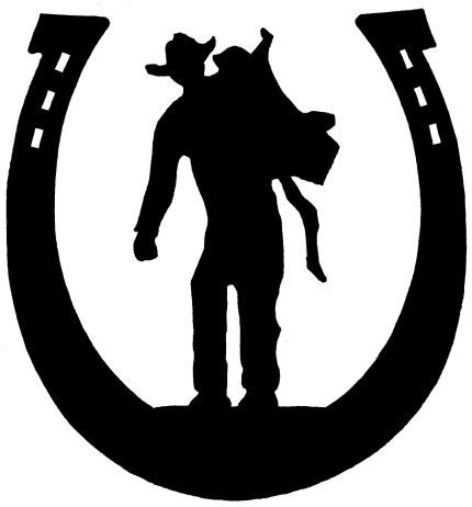 Rodio clip art western cowboy and saddle horseshoe metal