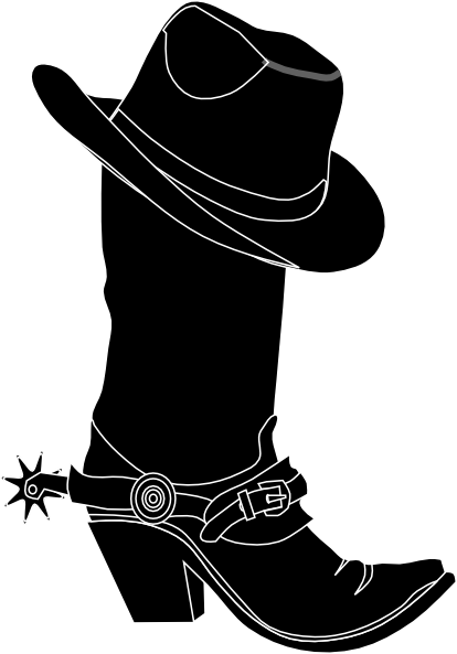 Cowboy cowgirl silhouette.