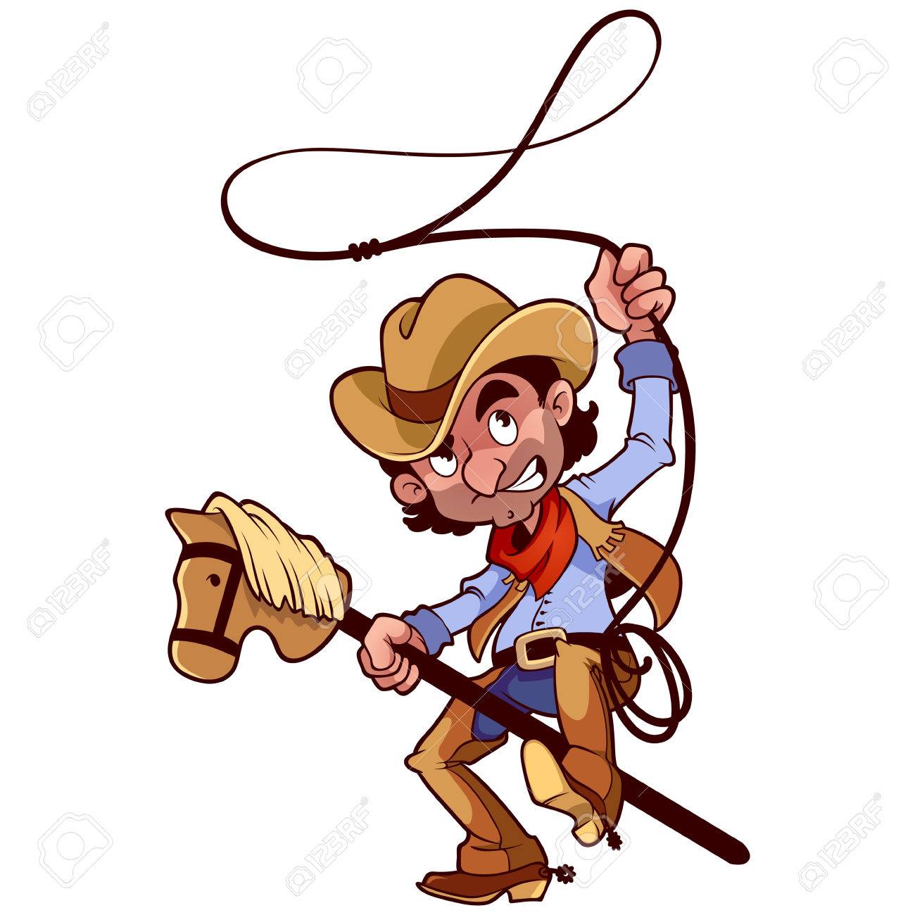 cowboy clipart stick