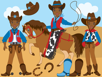 African American Cowboy Clipart