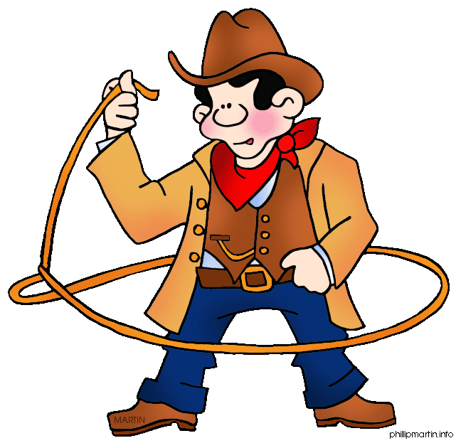 Western cowboy clipart.