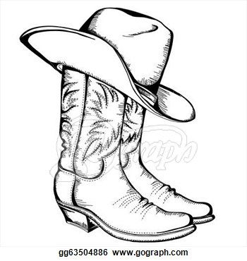 Western black and white clip art