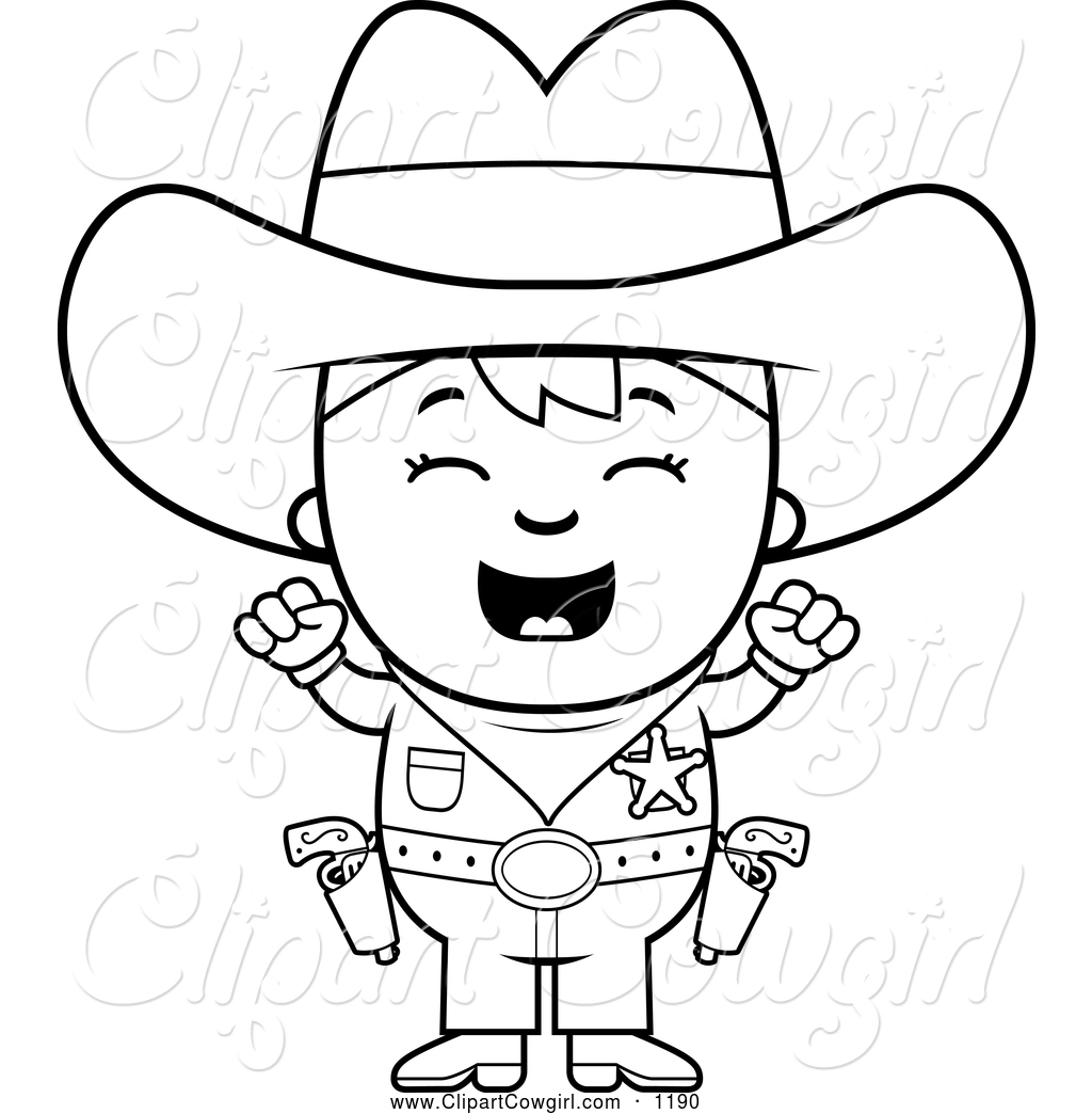 Cowboy Clipart Black And White