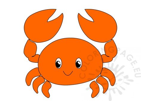 Colorful crab sea animal clipart