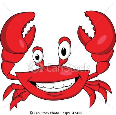 Vector funny crab.