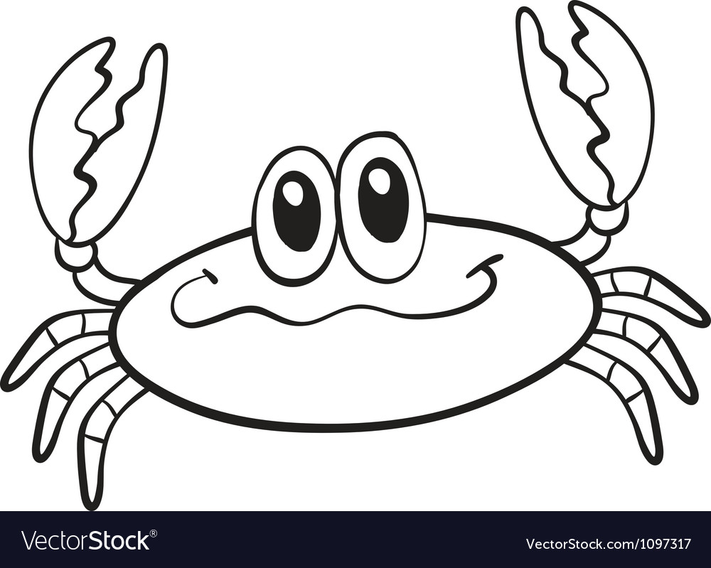 Cartoon crab outline.
