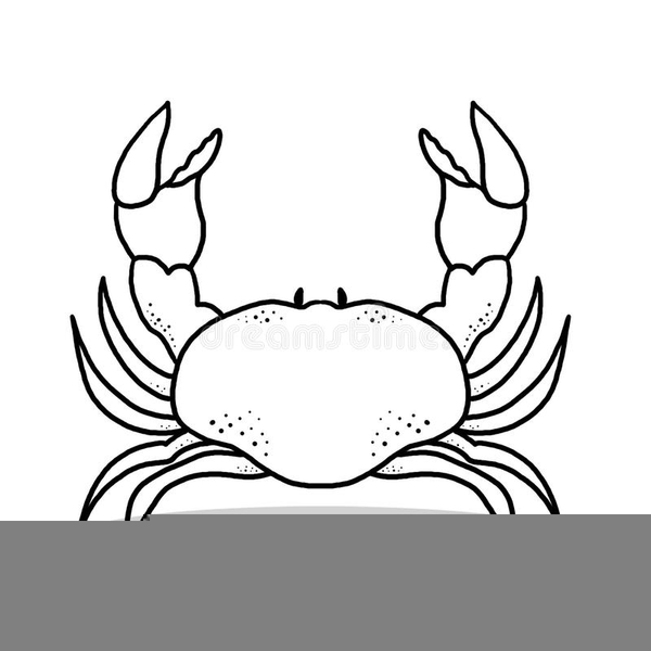 Crab outline clipart.
