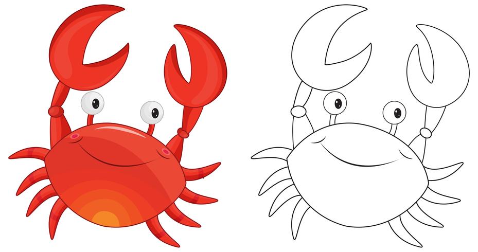 Animal outline for crab