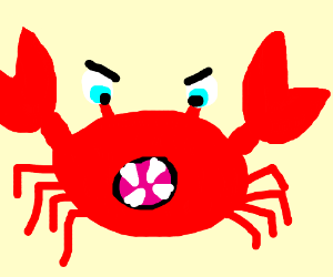 Scary crab drawception.