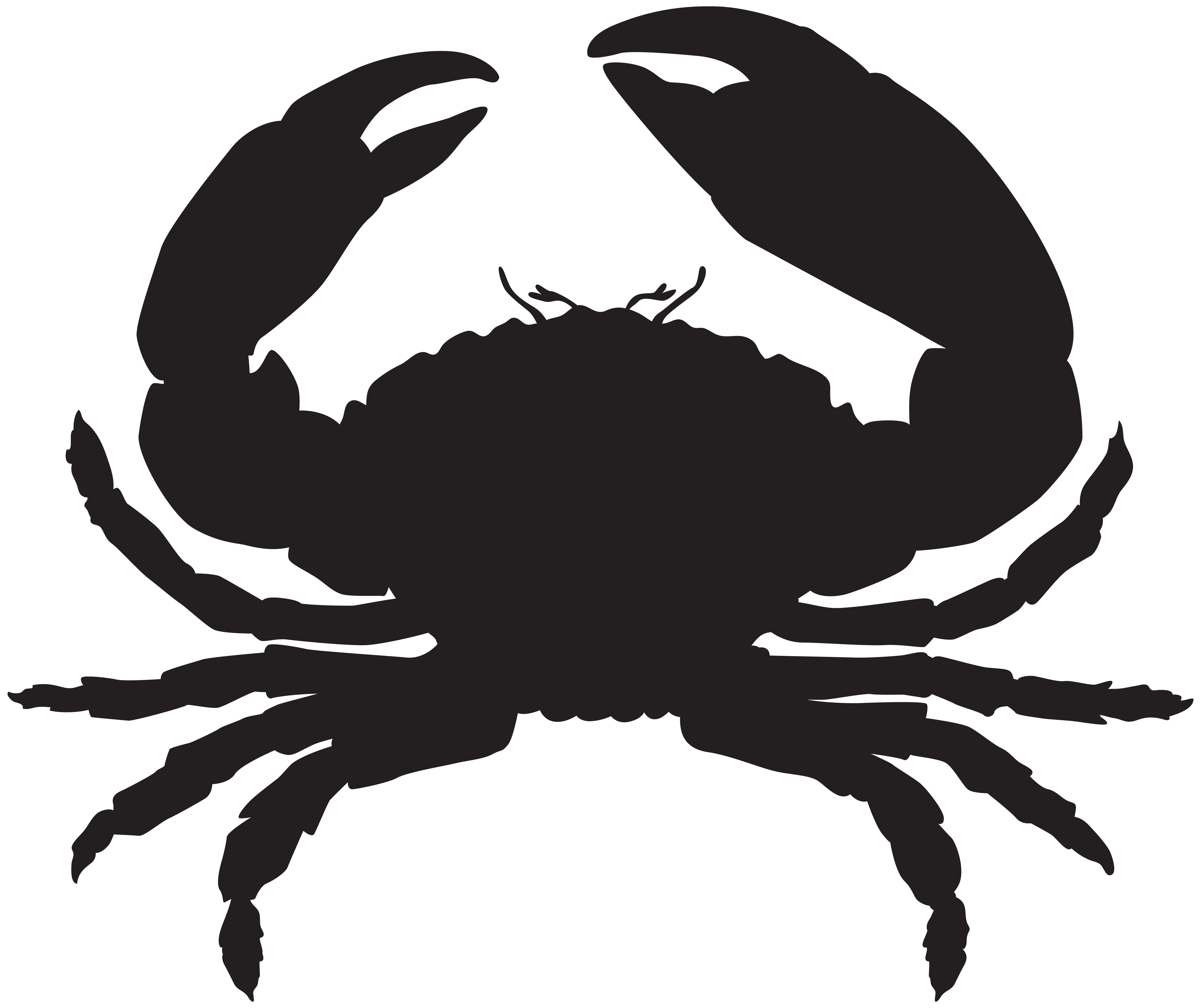Crab silhouette png.