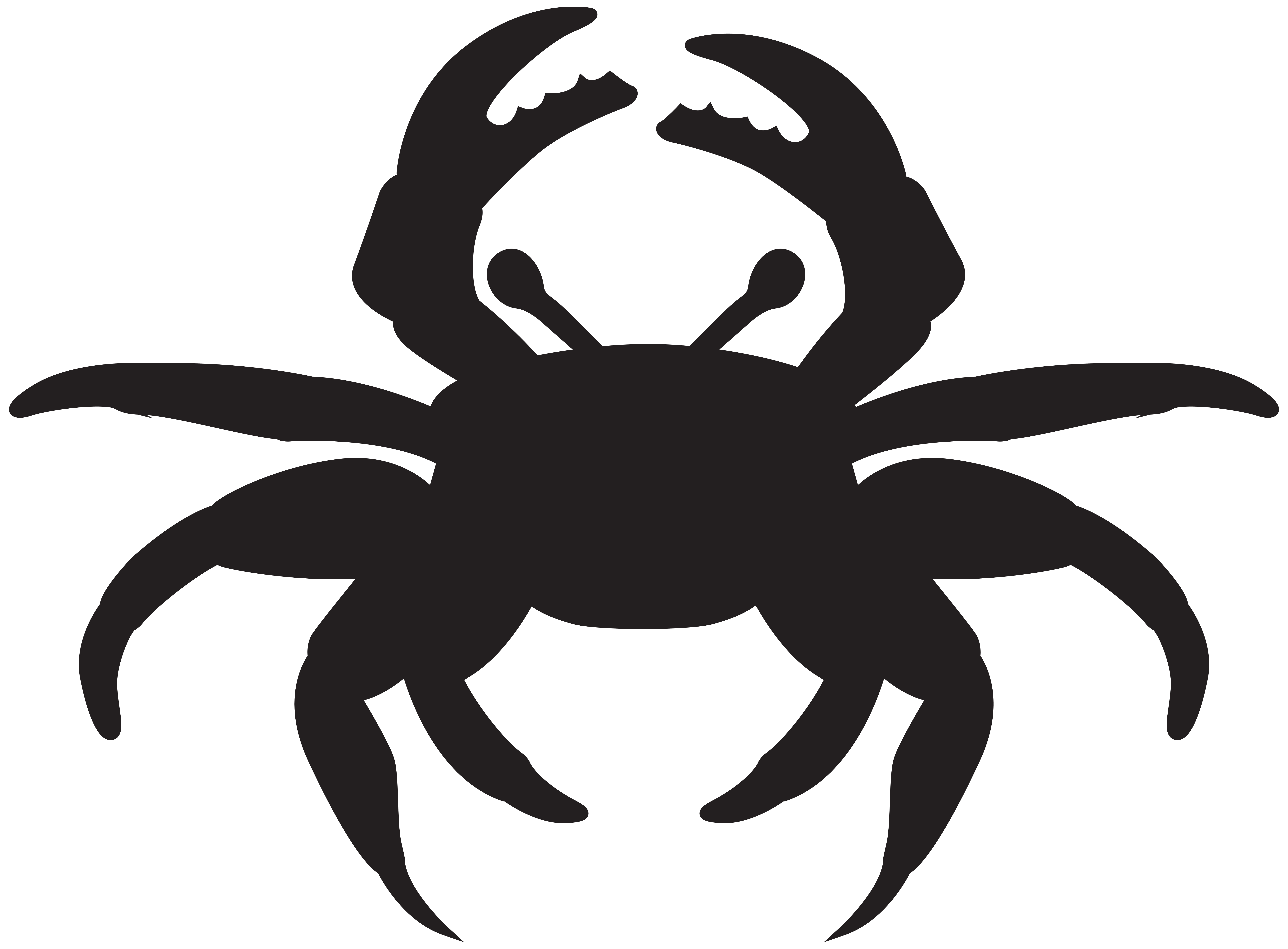 Crab silhouette png.