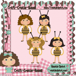 Lil Bumble Bee Girls Clipart