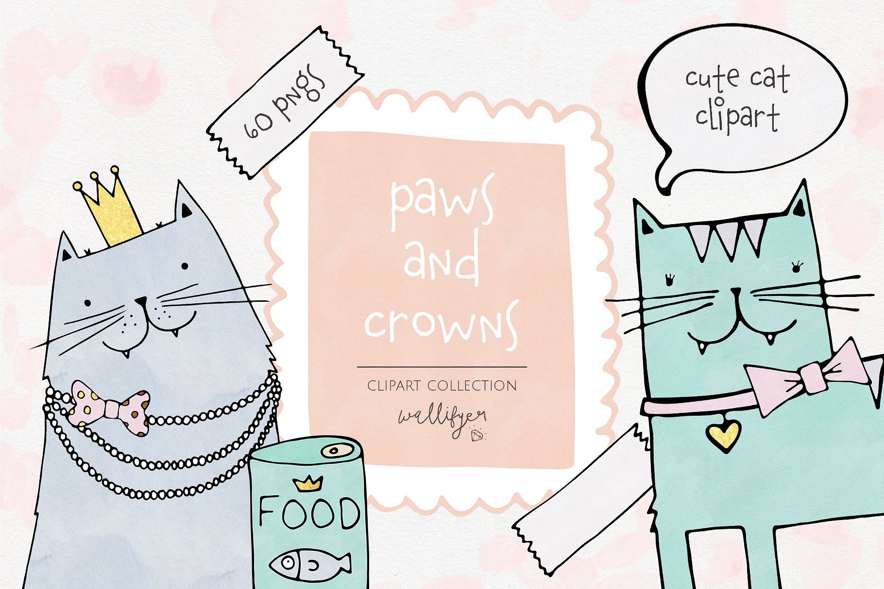 Cat clipart collection.