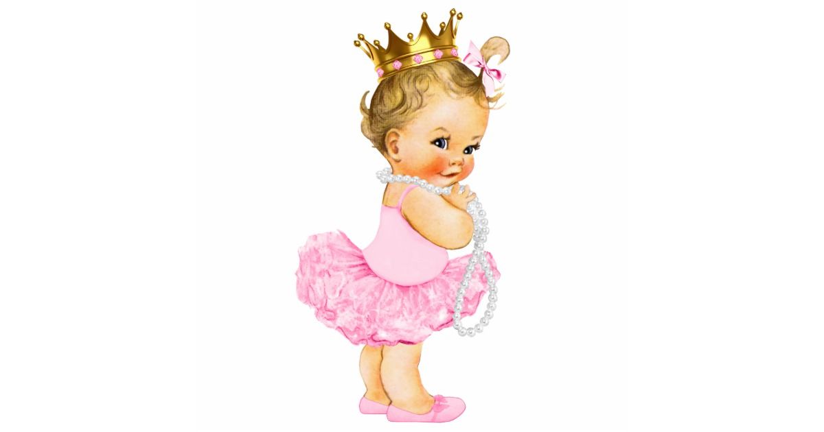 Ballerina Tutu Princess Baby Girl Shower Statuette