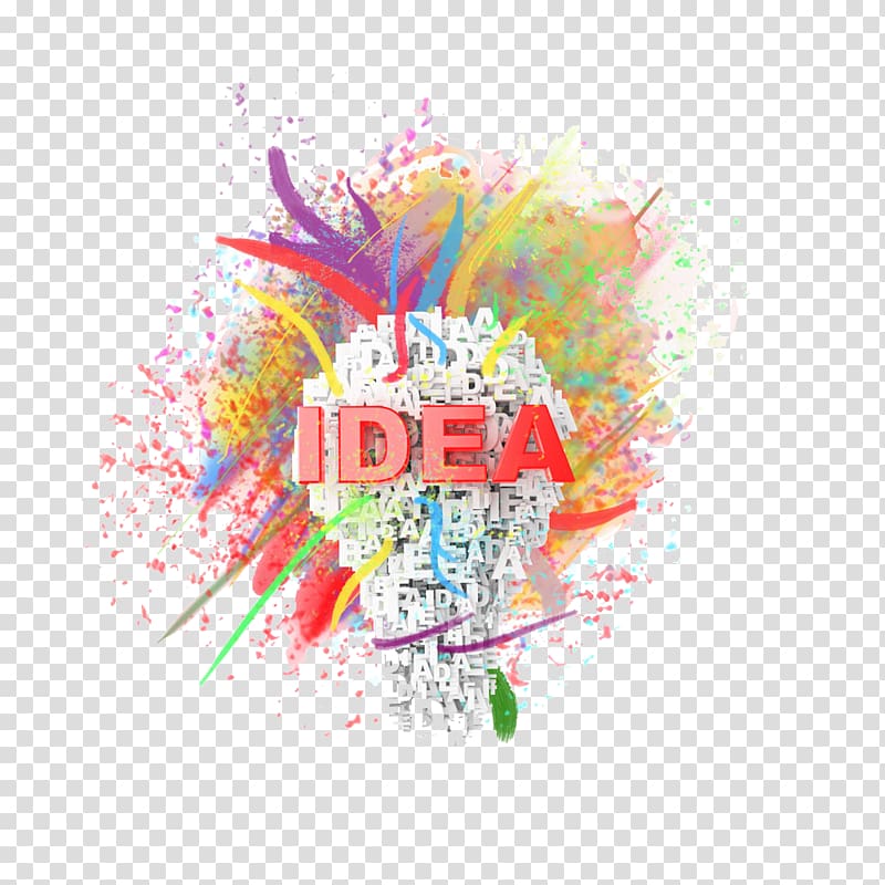 Idea Light Creativity Concept, Creative colored bulb