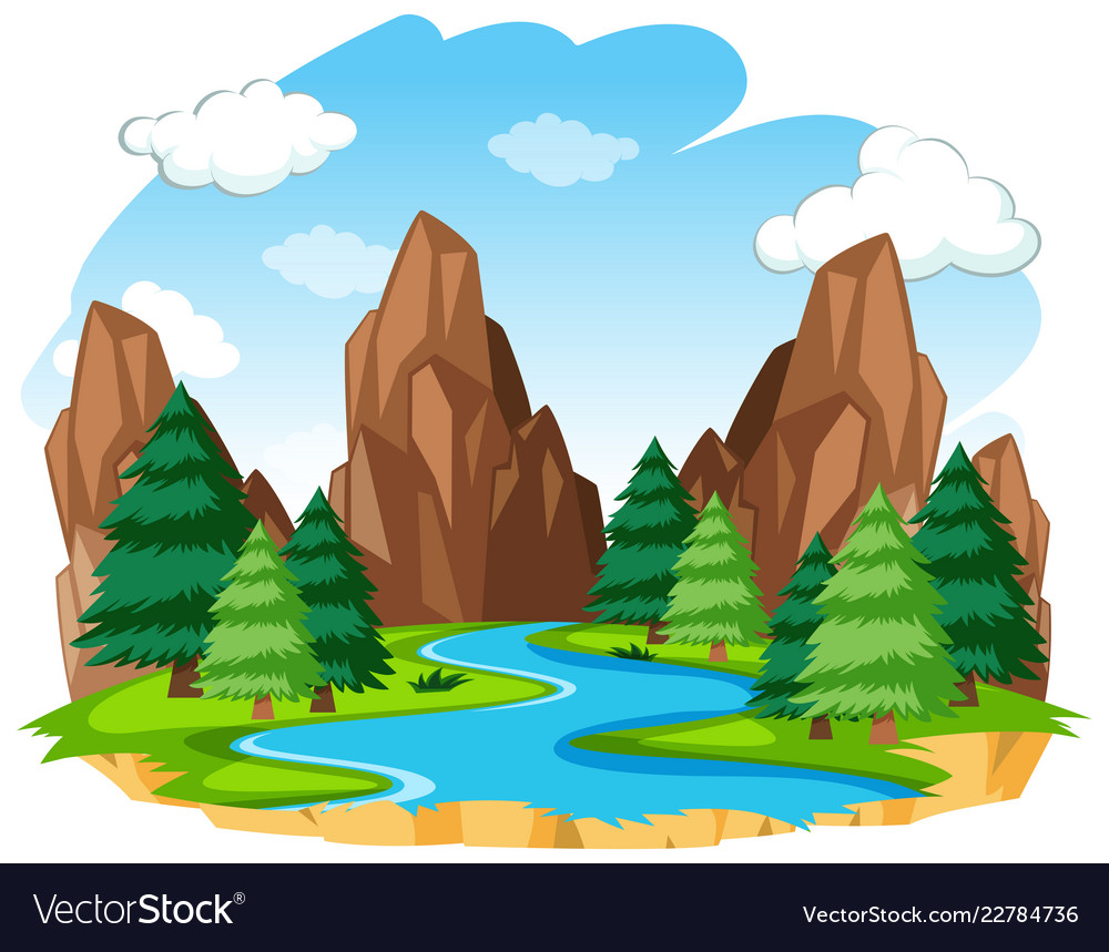 River natural landscape.
