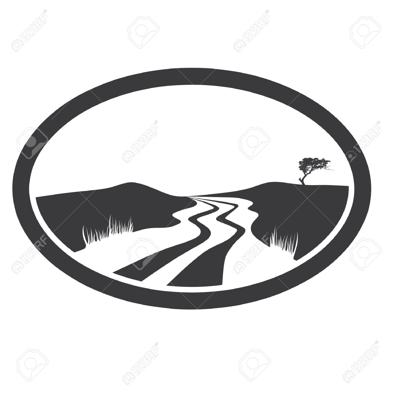 River Clipart Black And White