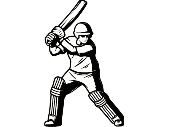 Cricket batsman clipart png