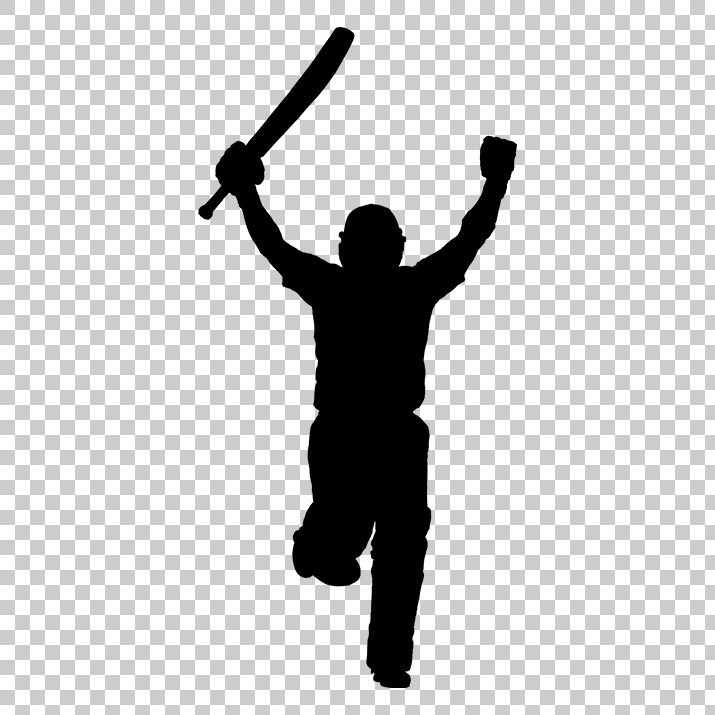 Cricket Player Silhouette PNG Image Free Download searchpng