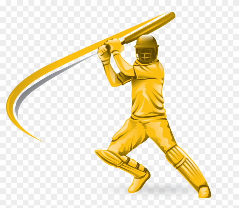 Cricket player clipart.