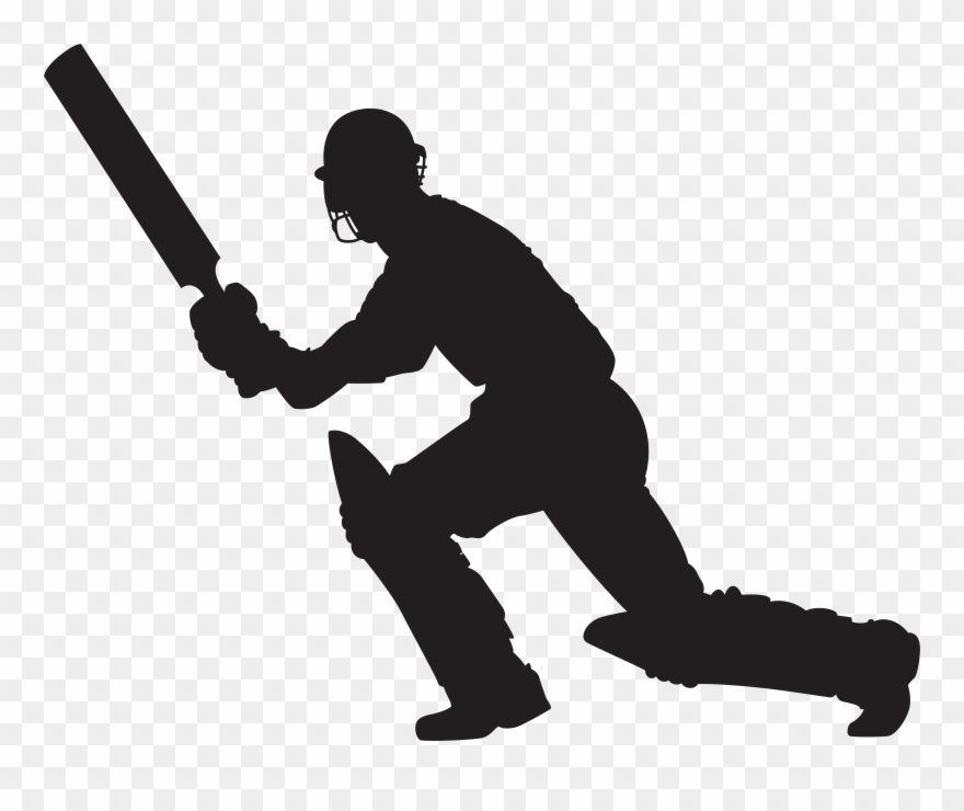Cricket player clipart.