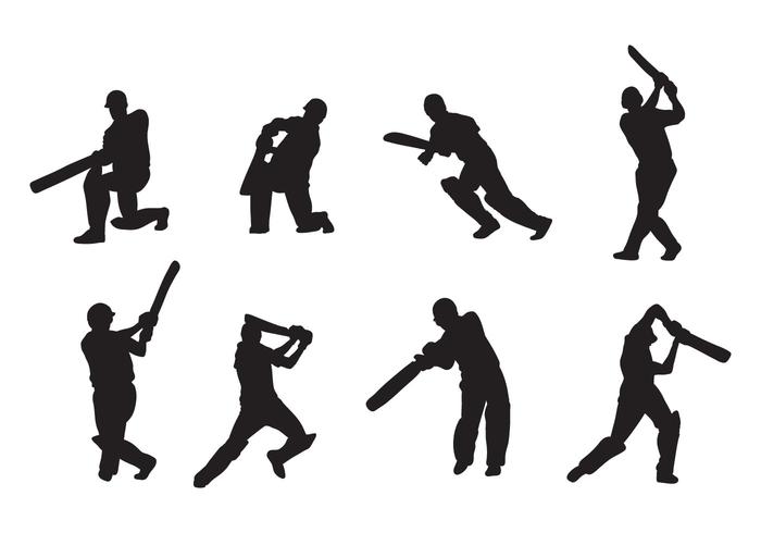 Cricket player vectors.