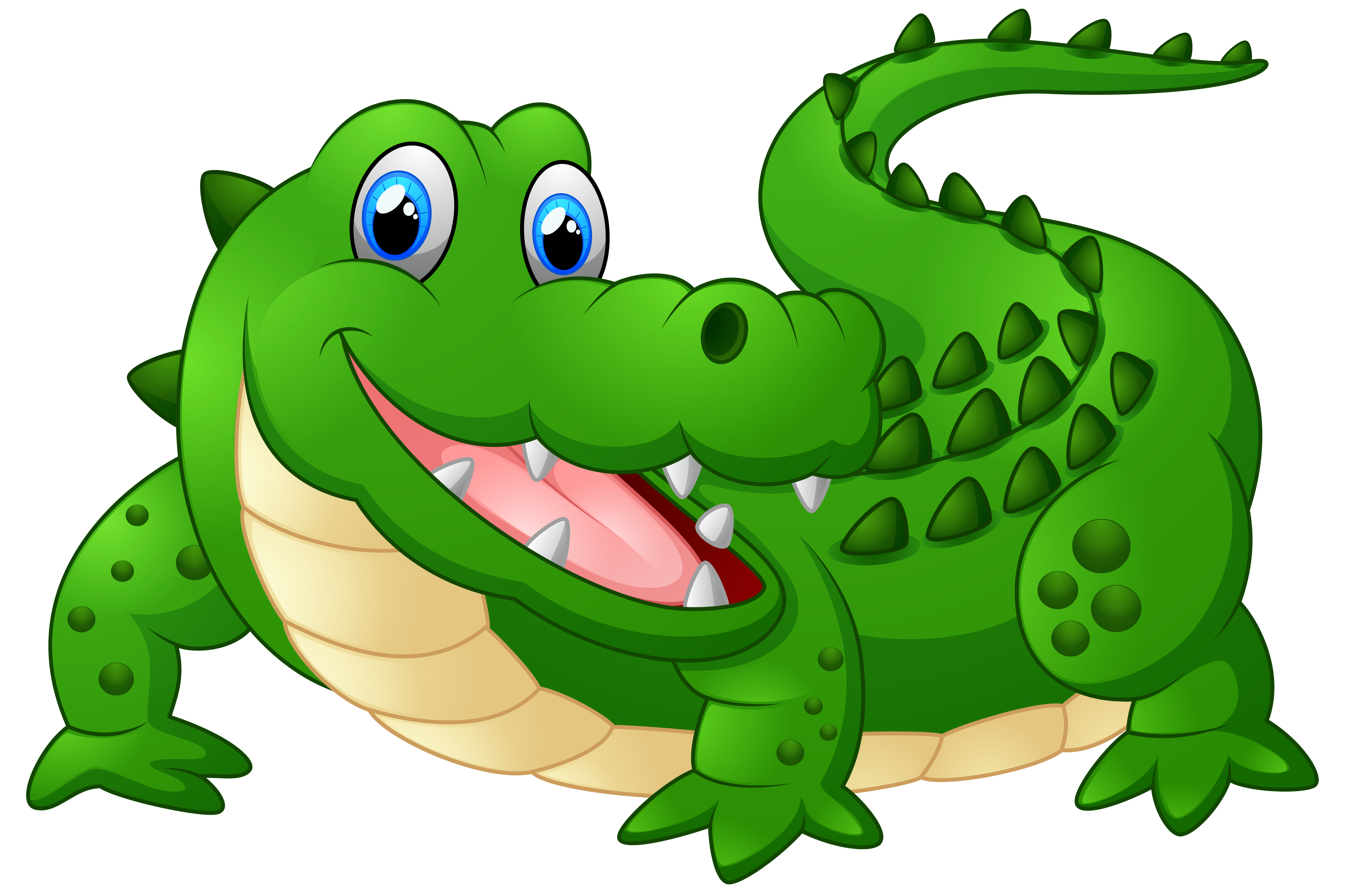 Happy crocodile cartoon.