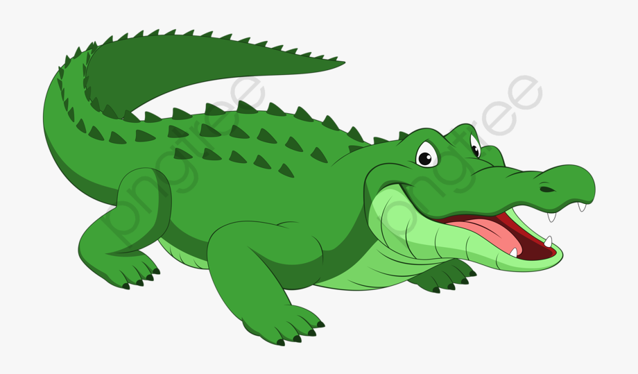 Green Crocodile, Crocodile Clipart, Green Crocodile