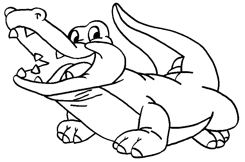Crocodile In Water Drawing