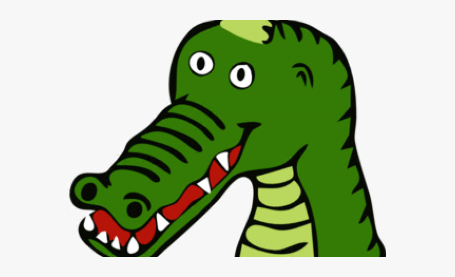 Cartoon head crocodile.