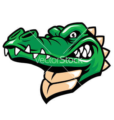 Crocodile head mascot vector