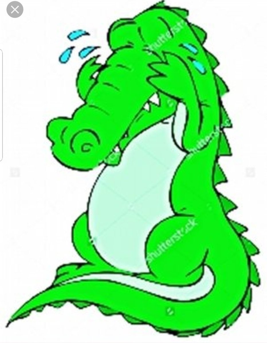 crocodile clipart sad