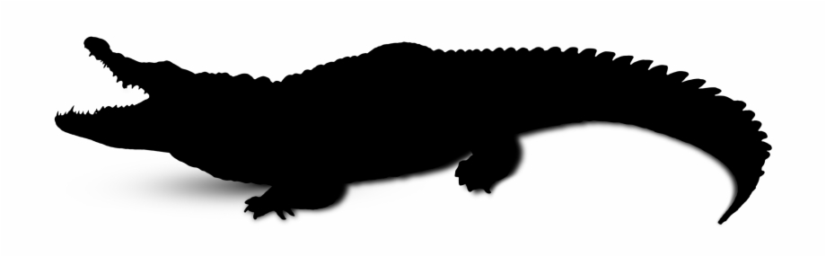 Crocodile silhouette clip.