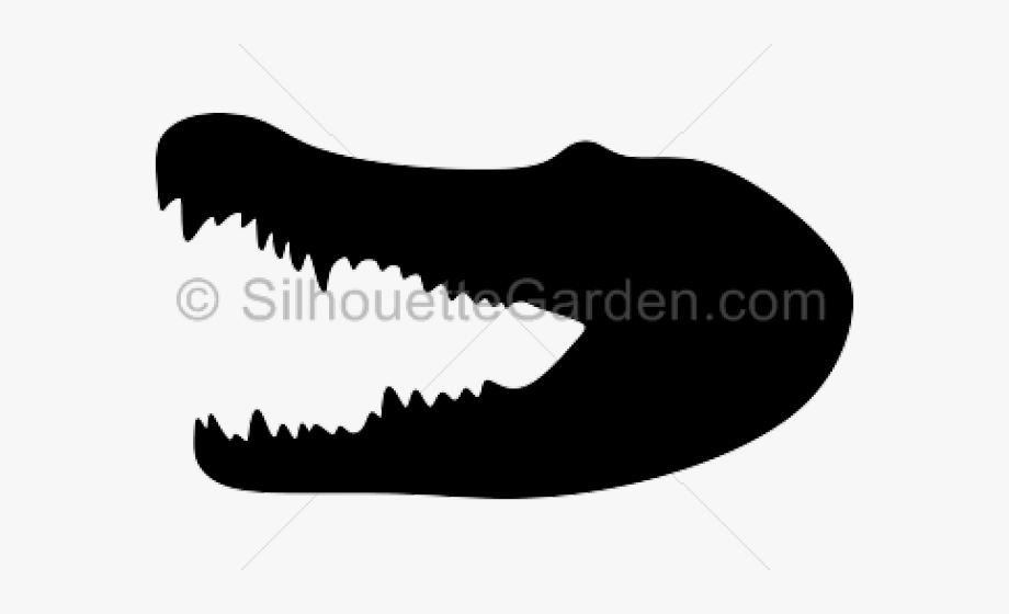 crocodile clipart silhouette