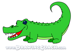 Crocodile drawing free.