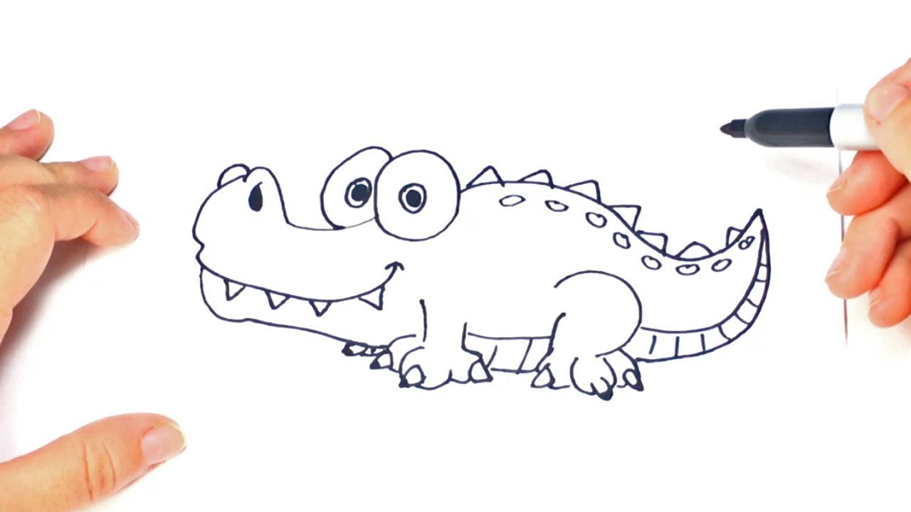 How draw crocodile.