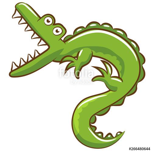 Crocodile vector graphic.