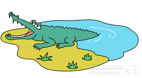 crocodile clipart water