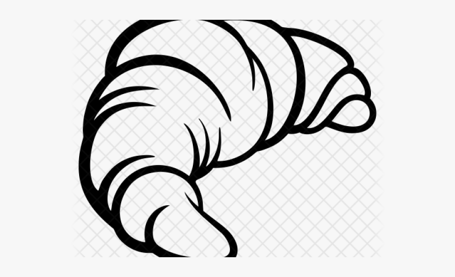 Croissant Clipart Black And White