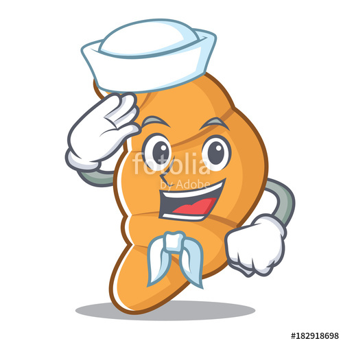 Sailor croissant character.
