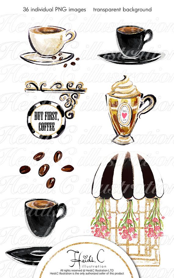 Fashion Coffee Clipart, Espresso, Cafe Clipart, High Tea