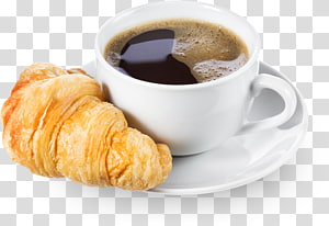 Coffee Tea Croissant transparent background PNG cliparts