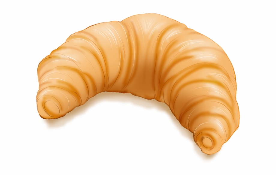 Croissant food drawing.