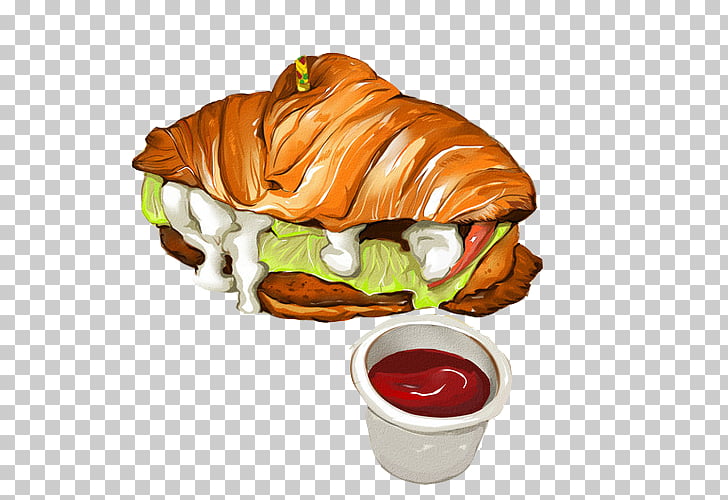Exploding cheese croissant Stock PNG clipart